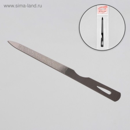 Metal file for nails, 12 cm, silver color-1
