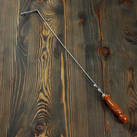 Uzbek poker with a wooden handle, with a pattern, 50/1 cm, full length 65 cm, steel 3 mm