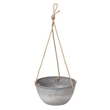 Kashpo for flowers suspended, 4 liter light charcoal 25.5x25x12.7cm