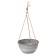 Kashpo for flowers suspended, 4 liter light charcoal 25.5x25x12.7cm