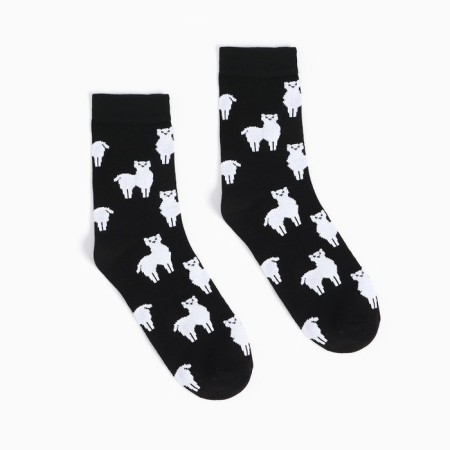 Women's socks, black color/lama, size 38-40-1