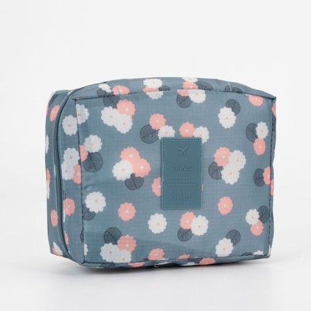 Lightning cosmetic bag, gray-blue color-1