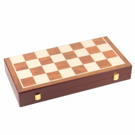Chess souvenir, wooden board 53 x 53 cm, metal figures-4