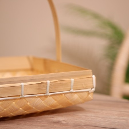 Wicker basket, from bamboo 25x25x25 cm-2