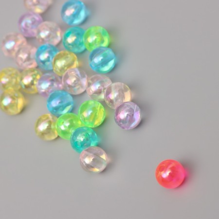 Beads for creativity Plastic "Multicolor soap bubble" set 20 grams 0.8x0.8x0.8 cm-1