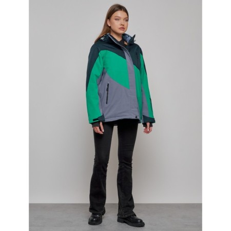 Ski jacket female, size 60, black color-12