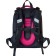 School backpack 38 x 30 x 16 cm, ergonomic back, stavia "flamingos mini", black/blue/pink