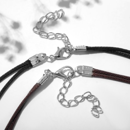 Kulons on the lace "Demetrons" Saranha sign with stars, black-brown color, 43 cm-2