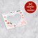 Valentine postcard with a scretch-layer "Love this", heart, 10 x 10 cm