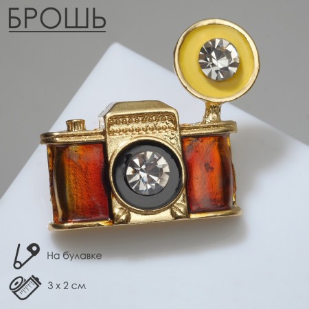 Brooch "camera", color in gold