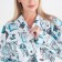 Women's robe elongated Ethel "Mint Mood", size 46-48, waffle 200g/m2, cotton