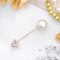 Pin "arrow" 5cm, white color in gold