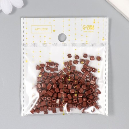 Cube glass 4x4 mm "brightness. Chocolate" set 20 grams-2