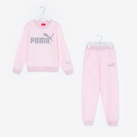 Костюм для девочки PUMA (свитшот, брюки), цвет розовый, рост 110 см (5 лет)-6