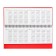 Dated planing 2025, 294 x 142mm 64 sheets, Attomex Orion, solid cover, boumvinyl with foam, foil embossing, block 70, red