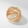 Ring Metal "Trend" triple interweaving, color gold, size 18