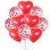 Airy ball 12 ", heart, red color, set of 50 pcs.