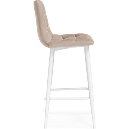 Hilly stool for metal/velor, black/beige 43x42x93 cm-2