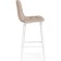 Hilly stool for metal/velor, black/beige 43x42x93 cm
