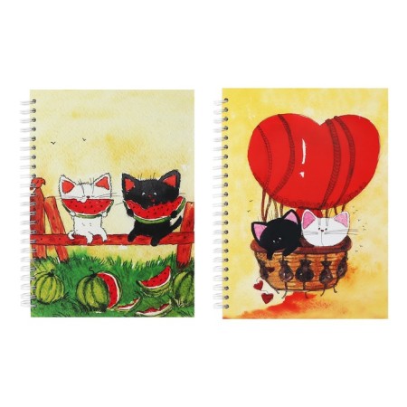 Block-wrapper A5, 60 sheets on the crest "tails", solid cover, OFSET block 100 g/m2, mix