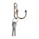 Hook furniture tundra TKD017, two -rod, copper