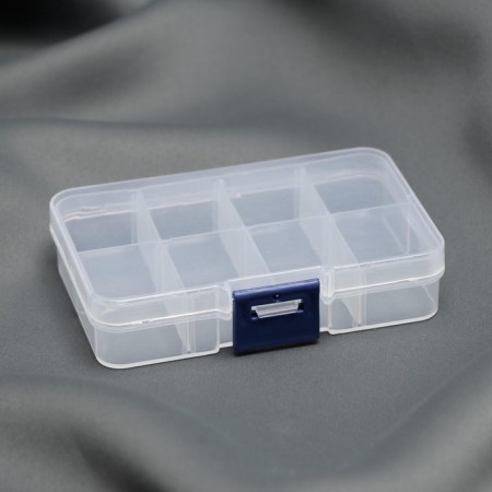 Organizer for decor, with removable cells, 8 departments, 10.5 × 6.7 × 2.2 cm, the color is transparent-1