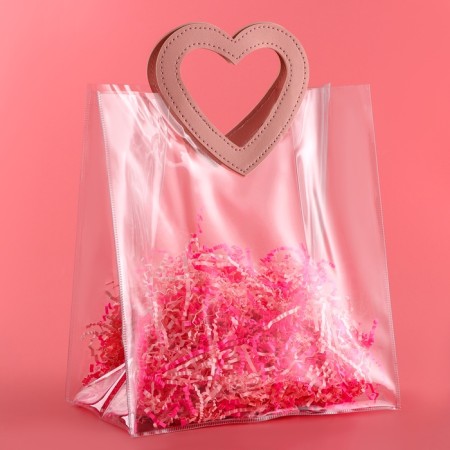 PVC gift package, pink, 25 x 28 x 15 cm