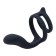 The erection ring of the oka-hoods, double, with vibration stimulation, Soft silicone, black