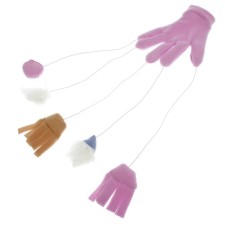 Glove with teasers 