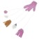 Glove with teasers "Zononic", velor, mix