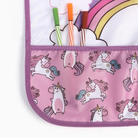 Set of children for creativity Ethel "Unicorn" apron 49 x 39 cm and sleeves-9