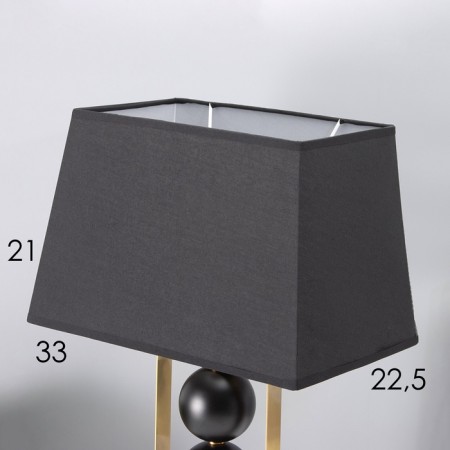 Traffic lamp with lampshade Risalux Oliver, E27, 40 W, Black Latun, Figure base, 33 × 22 × 53 cm-4