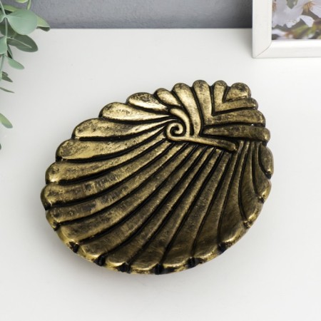 Decorative polystone plate "Shell" under the brass 5x15x18.5 cm-3