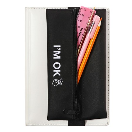 Penal is soft, 1 compartment, 95 x 200 mm, flat, PM-Shr28 I`m OK, with a notebook rubber band,-8