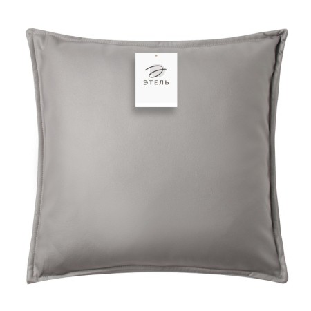 Decorative pillowcase "Ethel" to the leatherette 45x45 cm, gray-4