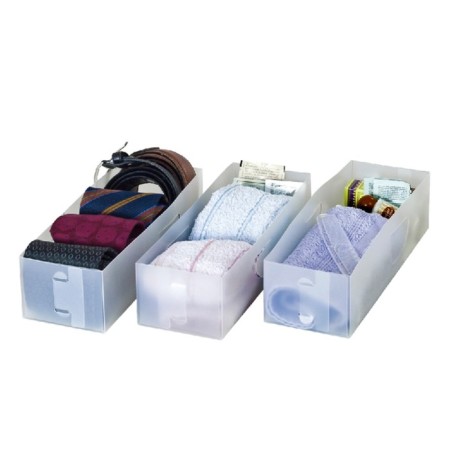 Set of storage boxes, 3 pcs, 35x10.5x8 cm