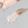 A set of goose feathers 15-20 cm, 10 pcs, light pink with gold