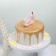 Topper for the Cake "Unicorn", 8.7 × 3.5 × 7 cm, pink color