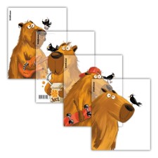 Set of covers for notebooks and diaries, PP 12 pcs, 212x347mm, 80 μm, Erichkrause 