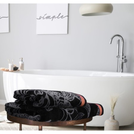 Arya Home Dinis, 550 gr, size 70x140 cm, black color Black-2