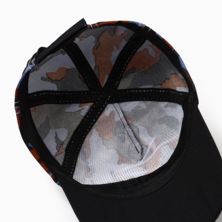 Baby Minaku cap "Camouflage" Brown-blue color, size 44-46-3