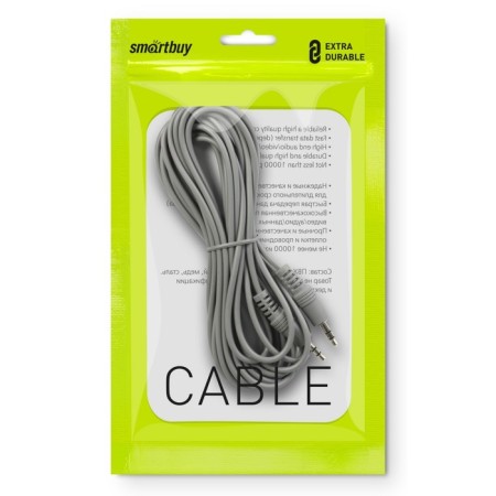 Smartbuy, Jack 3.5 mm (M) -Jack 3.5 mm (M), 3 m, gray cable-1