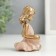 Souvenir Polystone "Baby in a pink dress with sparrow in the hem" 7.5x4x4x5 cm
