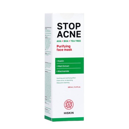Hiskin Stop Acne cleansing face mask, 100 ml