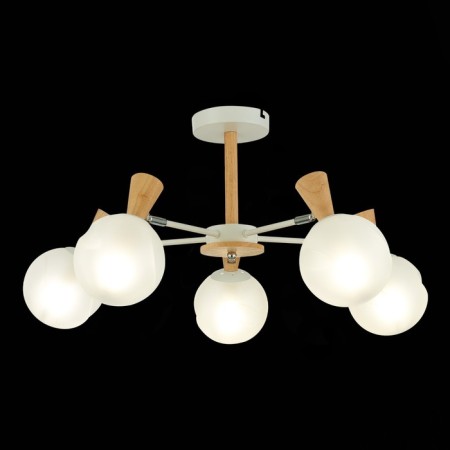 Ceiling EVOLUCE lamp. Sle220702-05. Catania. 5x40 watts, E14, 59x59x33.5 cm, white color, light tree-1