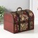 Casket chest "Chinese cucumbers on red" 20x15x15.5 cm