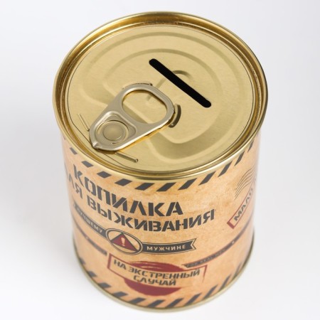Pigger-bank Metal "Piggne for survival" 7.3x9.5 cm-4
