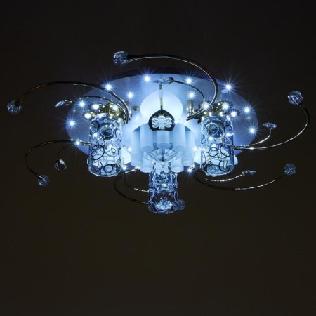 Economic light chandelier with DDD 41007/3 3x40W E27 LED white 49x49x17 cm-3