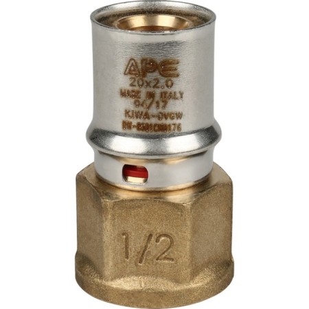 Stout SFP-0002-001220, 1/2 "x 20 mm, internal thread, brass-2