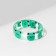 Ring "Transparent" frogs, green color, 17 size